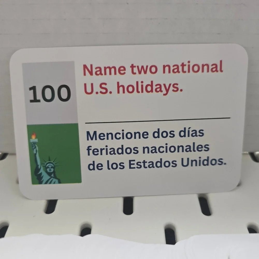 US Citizenship Exam Flashcards 2025 Bilingual Study Set‎ Unisex Academic Spanish
